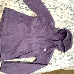 Purple North Face Rain Coat